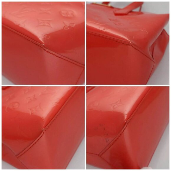 LOUIS VUITTON Monogram Vernis Wilshire PM Hand Bag Orenge LV Auth - Picture 15 of 16